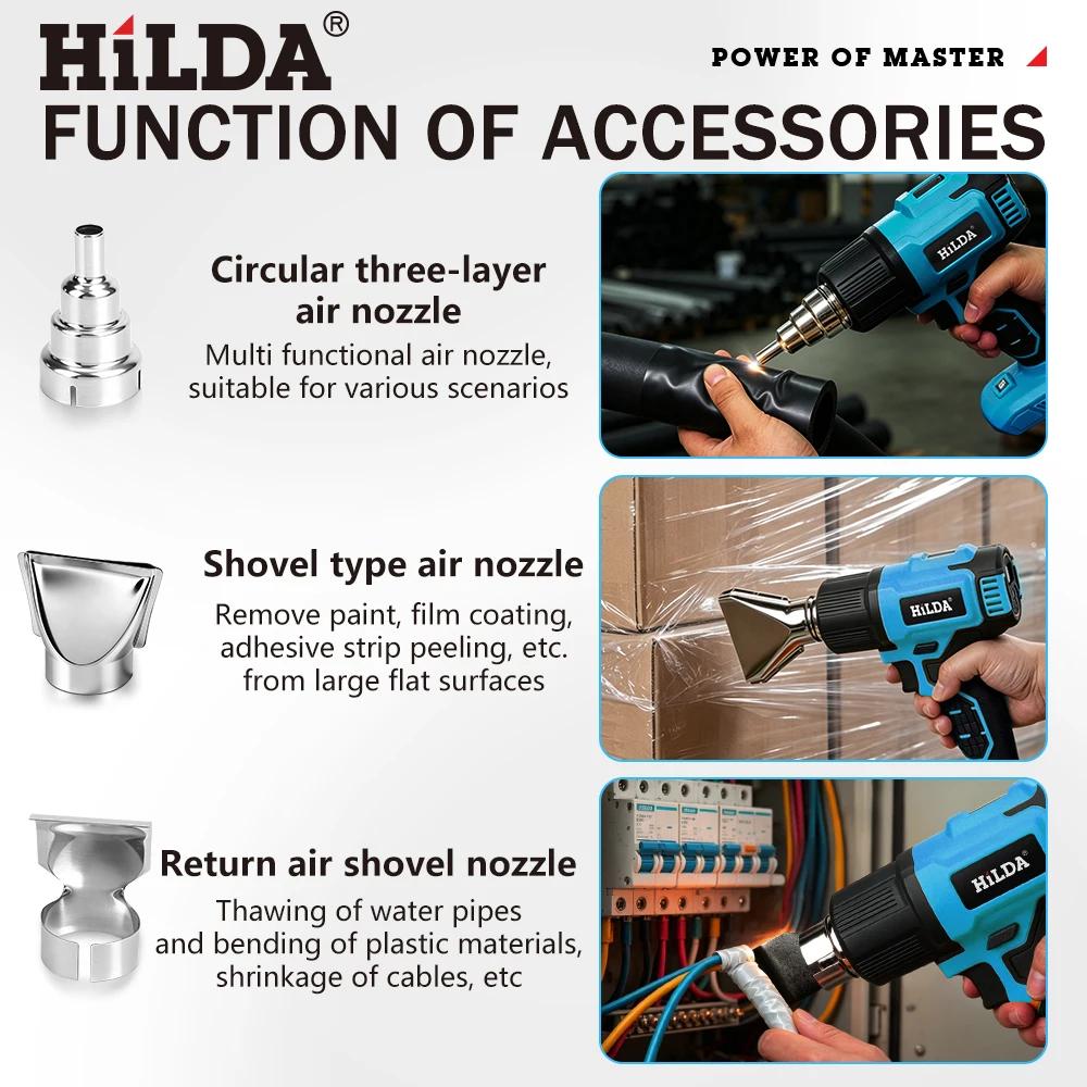 Pistolet à air chaud portatif HIDLA 21V