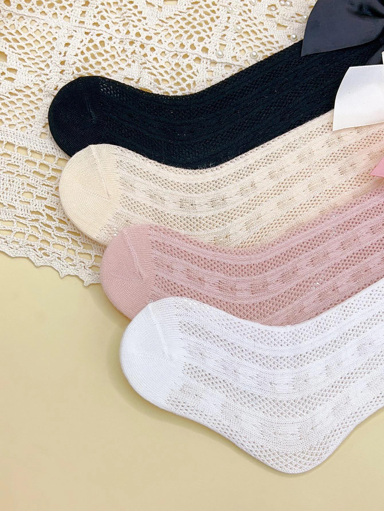 4 paires de chaussettes anti-mosquio pour bébé fille