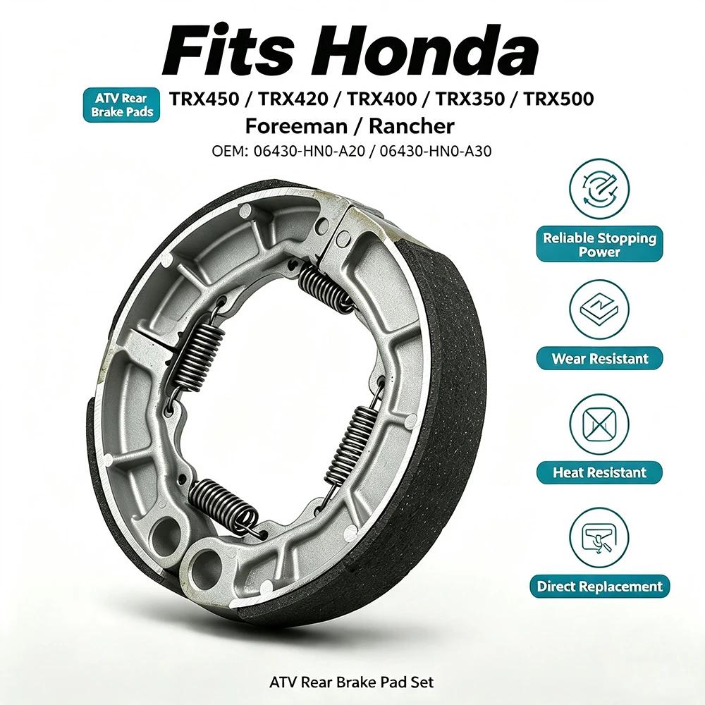 Plaquettes de frein arrière pour Honda Foreman Rancher 450 420 400 350 ES S TRX 500 450 350 350 06430-HN0-A20 06430-HN0