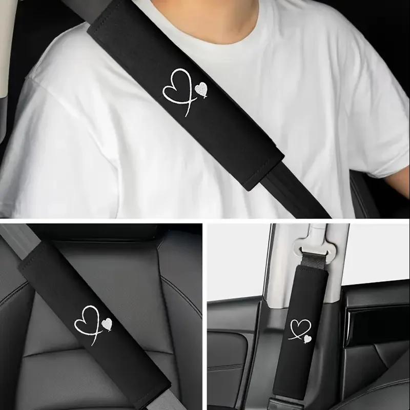 Love Housse de ceinture de sécurité pour voiture – Protecteur d'épaule doux et confortable