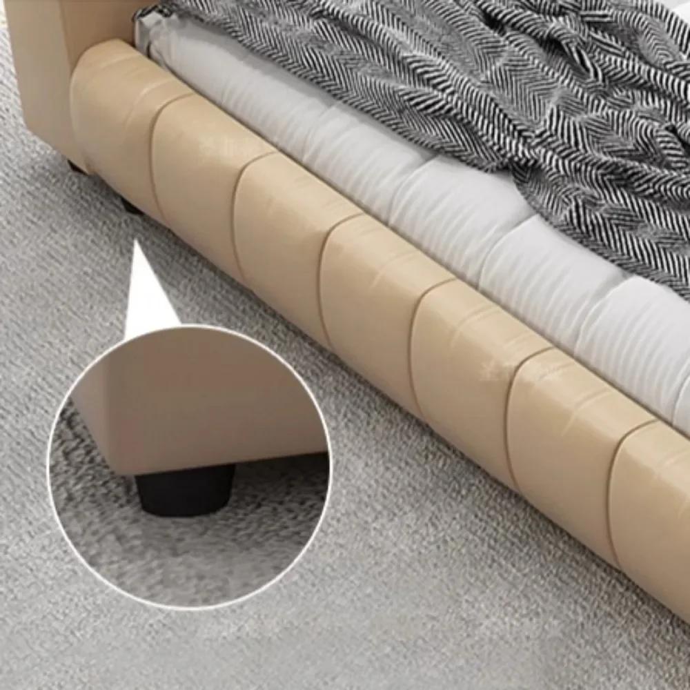 Tête de lit double imperméable minimaliste multifonctionnelle lit de luxe avec tables de chevet japonaises pour meubles de chambre élégants et pratiques