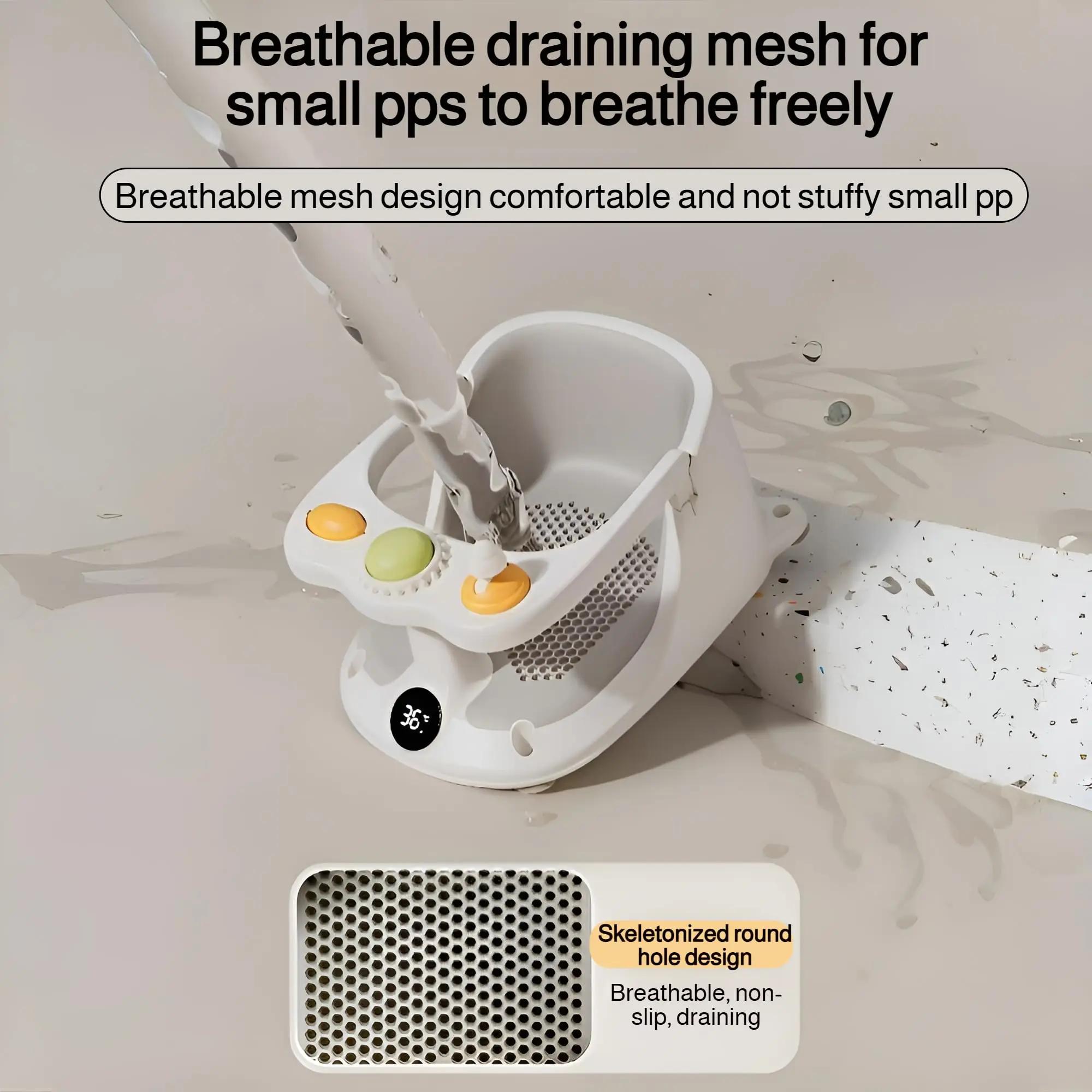 Siège de bain pour bébé de 6 mois et plus, chaise de bain avec coussin antidérapant, Design enveloppant, siège de bain pour bébé en bas âge avec coussin doux
