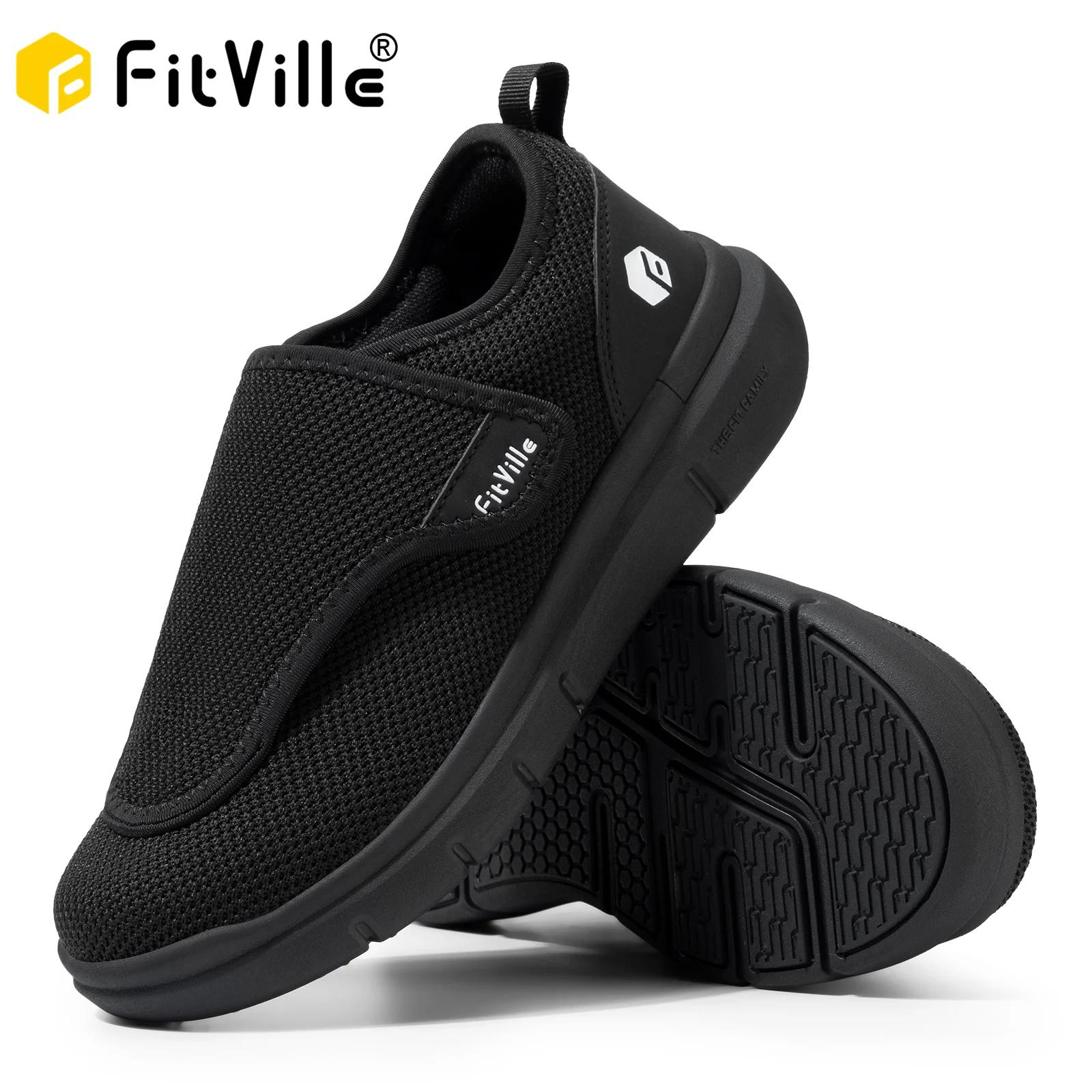 Chaussures pour diabétiques Extra larges pour hommes pour personnes âgées pieds orthopédiques gonflés chaussure