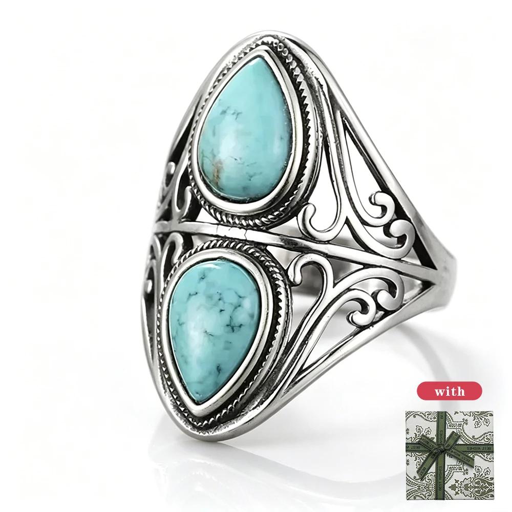 Bagues en argent vintage personnalisées avec boîte cadeau