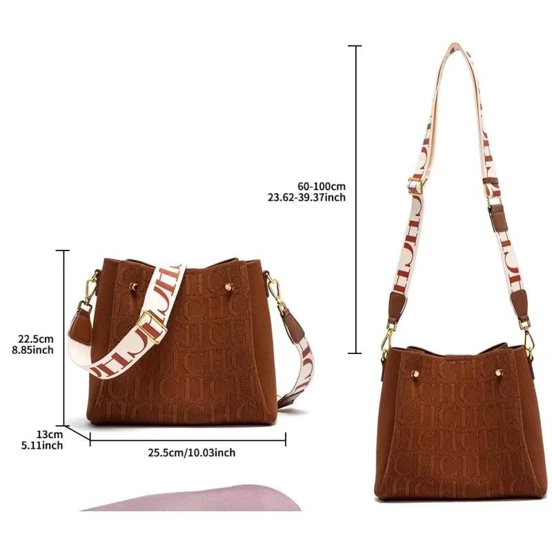 CH automne hiver classique sac à bandoulière marque tempérament à la mode décontracté grande capacité femmes sac à bando