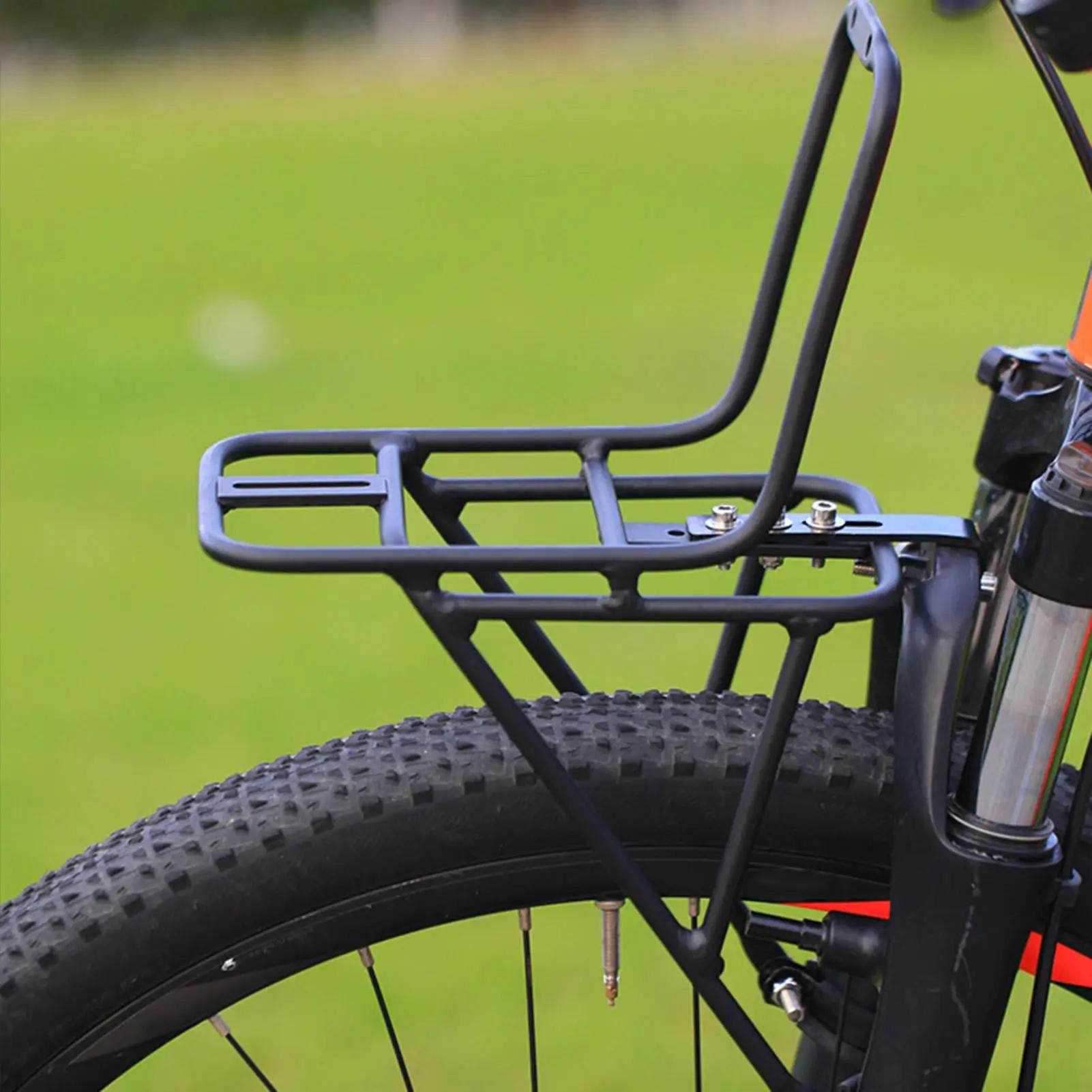 Porte-bagages avant de vélo en alliage d'aluminium pour VTT et vélo de route, support de transport pour bagages et pique-niques