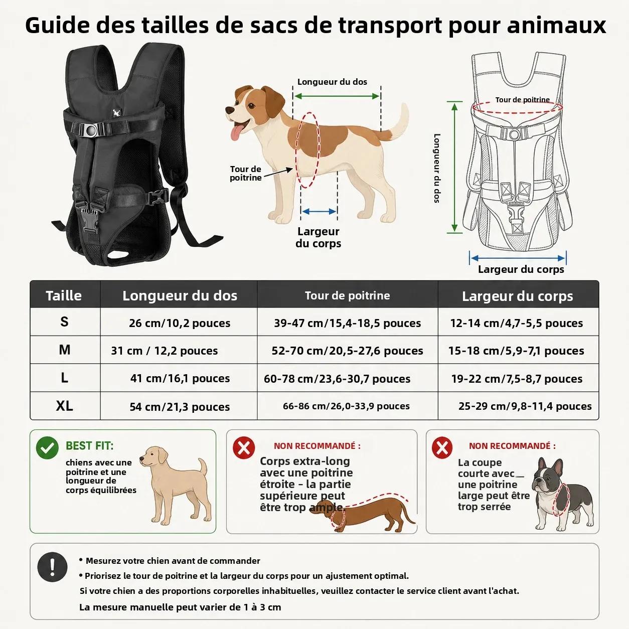 Sac à dos de transport pour animaux de compagnie