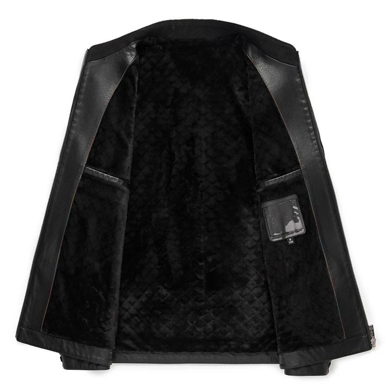 2336 printemps et automne nouveaux hommes veste en cuir de mouton naturel col montant jeunesse Premium manteau décont