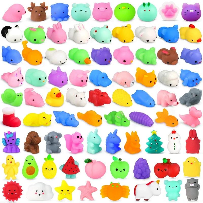 50-5 pièces Mochi Squishies Kawaii Anima jouets Squishy pour enfants balle anti-Stress presser cadeaux de fête