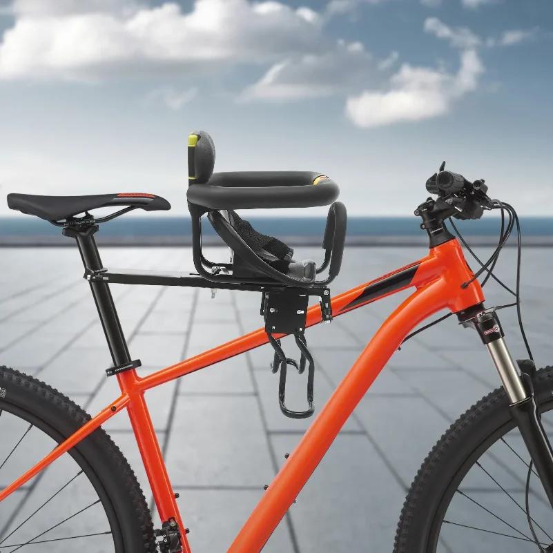 Siège enfant avant réglable pour vélo, NOUVEAU siège de vélo pour 1-5 ans, capacité de charge de 35 kg avec ceinture de sécurité et pédales