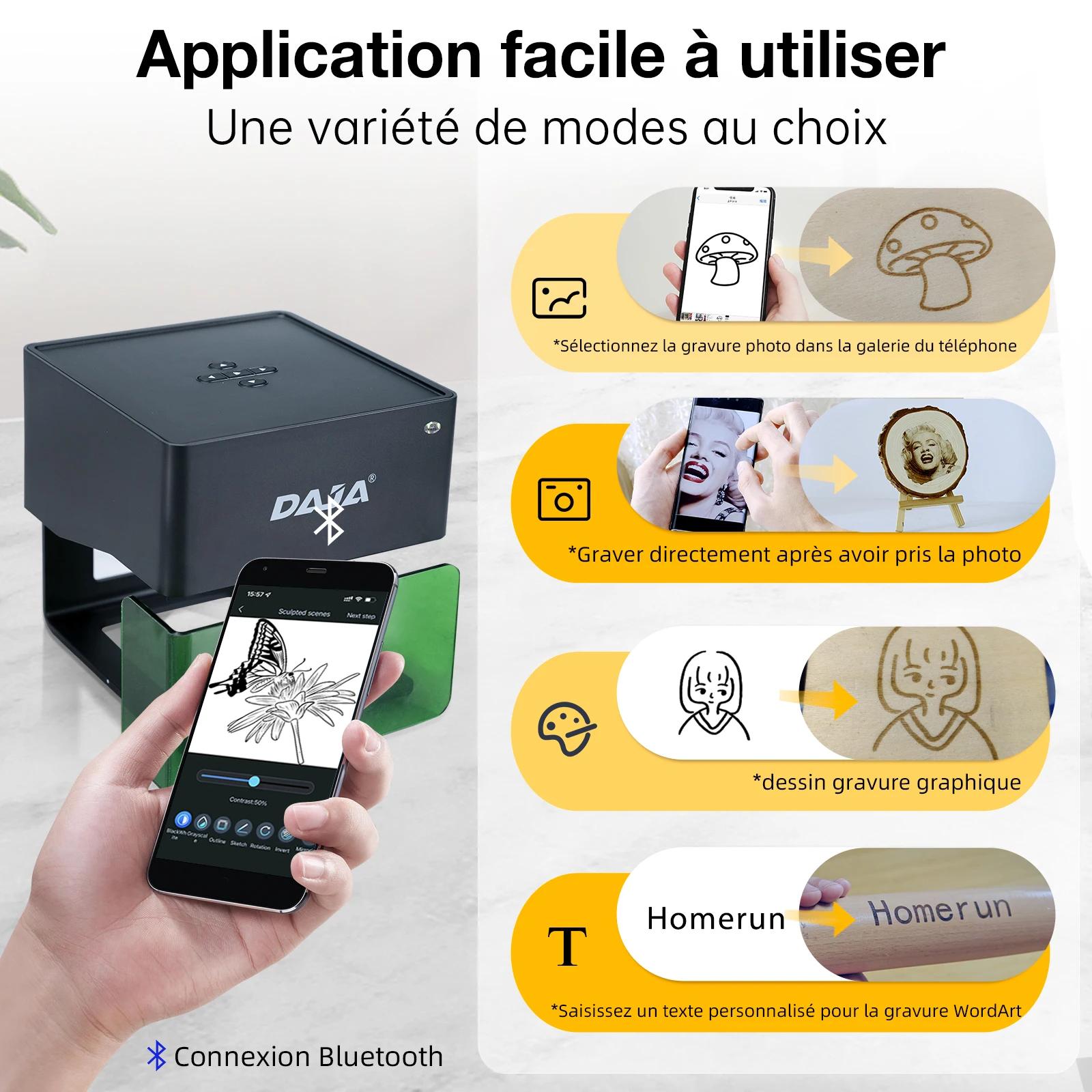 DAAlbanDJ6 Mini graveur laser portable Bluetooth