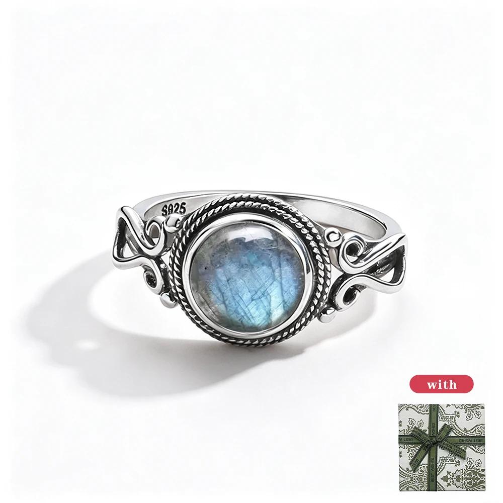 Bagues en argent vintage personnalisées avec boîte cadeau