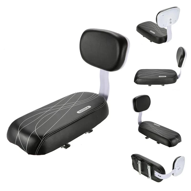 Selle de vélo enfant avec assistance dorsale, siège arrière de VTT T1, coussin en cuir PU, pièces de cyclisme