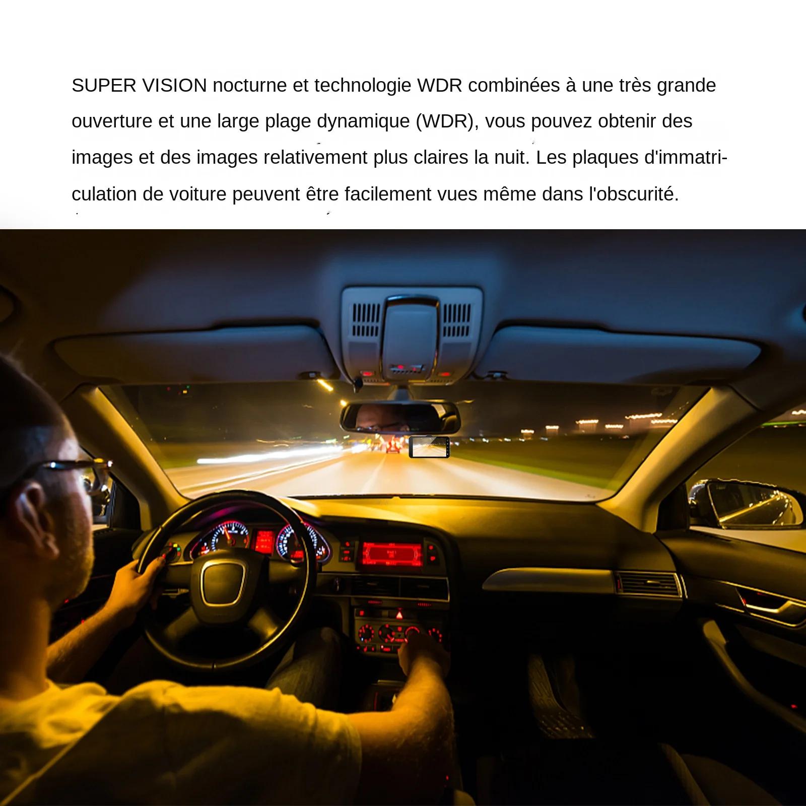 Dash Cam Caméra de tableau de bord avant et arrière