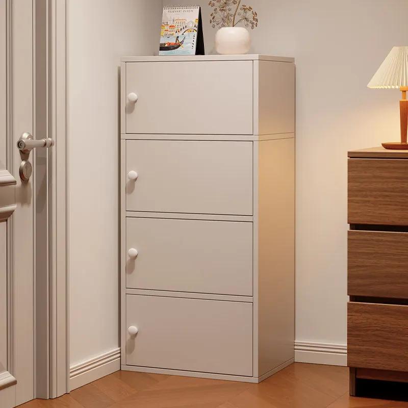 Armoire de rangement simple et moderne avec serrure pour chambre à coucher, salon, mur ou coin de balcon, petite étagère, mobilier de maison