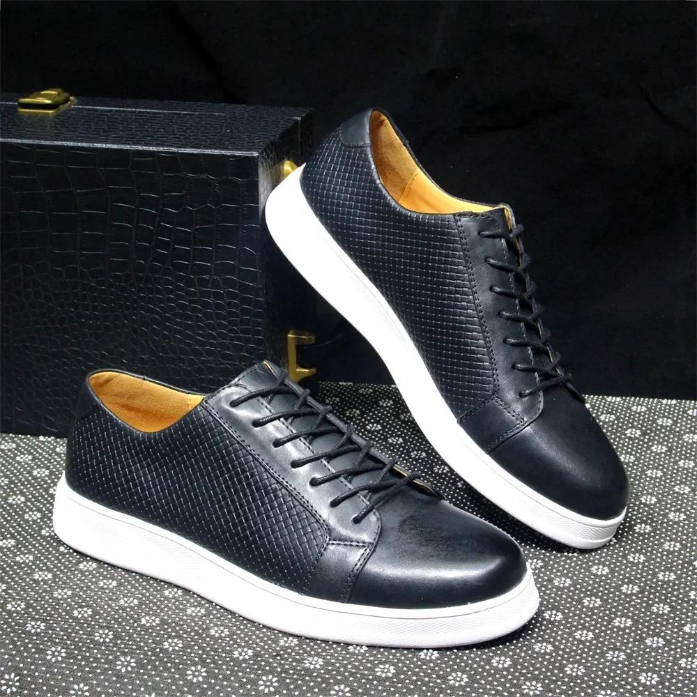 Derby classique pour hommes chaussures décontractées vache en cuir véritable à lacets confortable conduite baskets plat 
