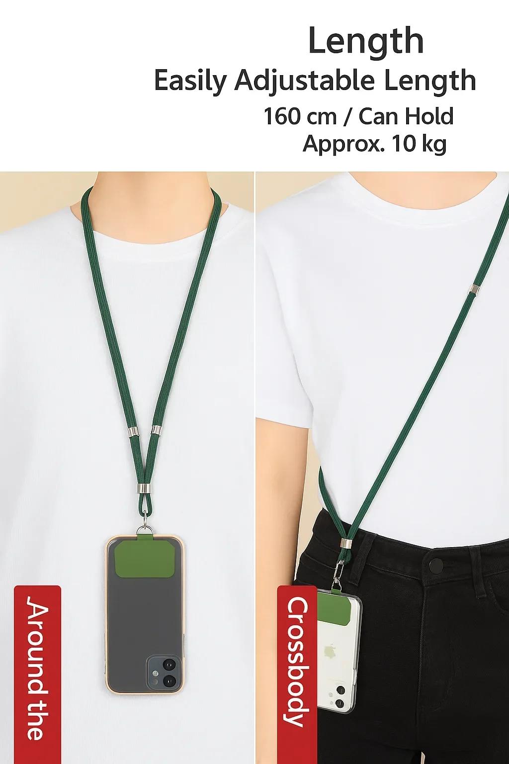 Lanière de téléphone mains libres : bandoulière/cou réglable plus longue