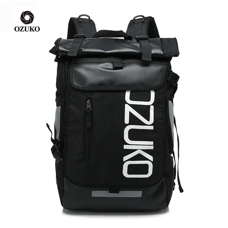 OZUKO sac à dos hommes 15.6 pouces ordinateur portable hydrofuge cartable pour adolescent décontracté étudiant sacs à do