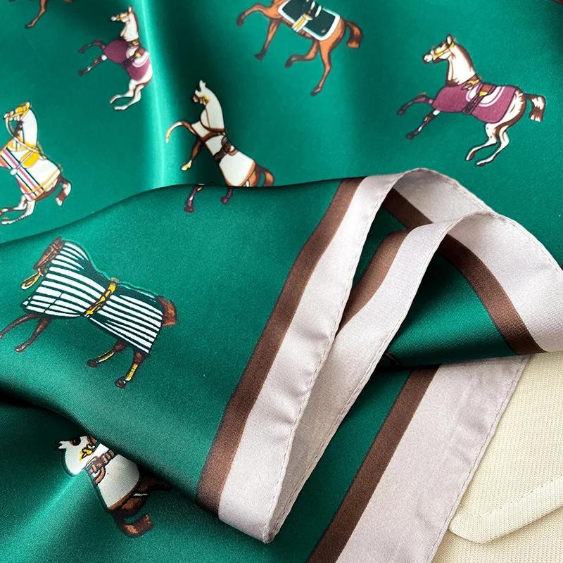 InjBag-Foulard Carré Imprimé pour Femme, Bandeau, Bandana, Grand Hijab, Nouvelle Collection d'Été