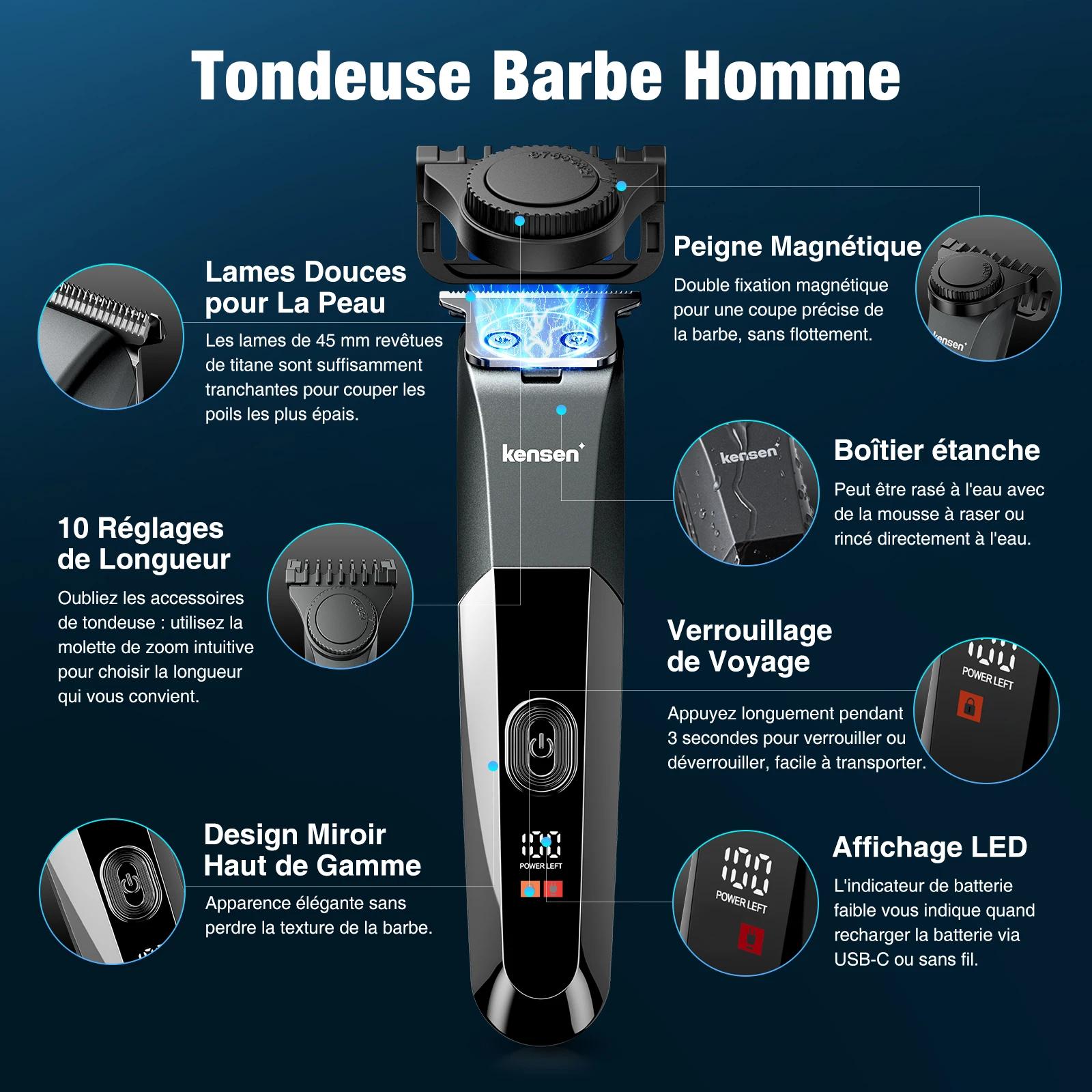 Kensen rasoir électrique hommes corps cheveux