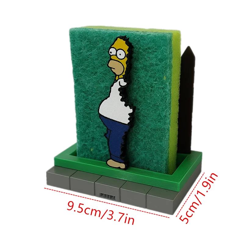 Porte-éponge Homer Simpson, accessoires de rangement de cuisine amusants