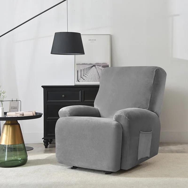 Housse de canapé inclinable extensible en velours
