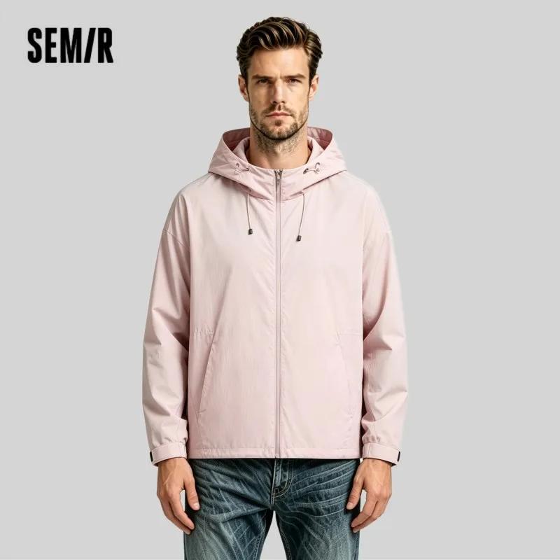 Veste UV Homme Semir 2026 Couleur Unie à Capuche Style Couple Sensation Fraîche Manches Raglan Décontractée