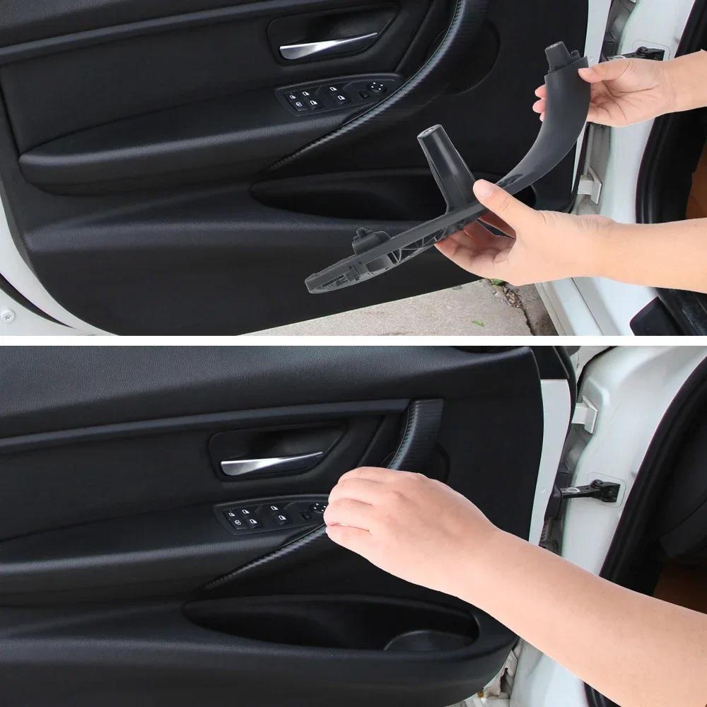 Cache-poignée de porte intérieur noir pour BMW F30 F80 F31 F32 F34 F35 – Poignées de porte avant/arrière gauche/droite