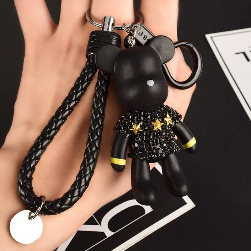 Porte-clés plaqué argent beurre pour hommes et femmes