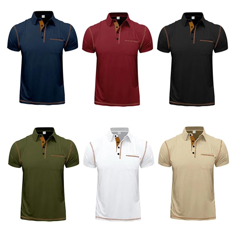 Polo décontracté à manches courtes pour hommes
