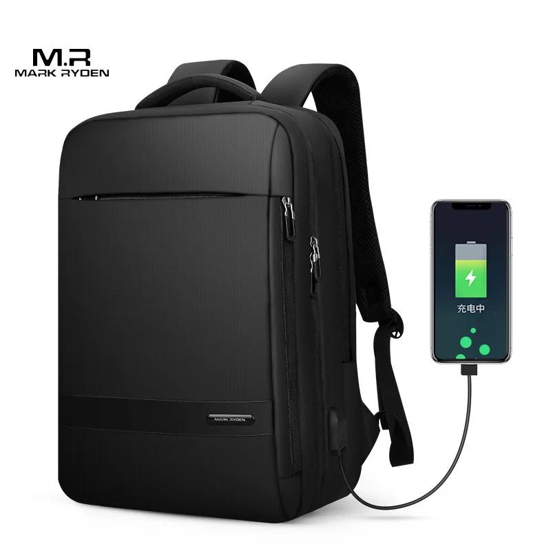 MARK RYDEN sac à dos de voyage hommes sac à dos d'affaires école extensible USB sac grande capacité 15.6 ordinateur port