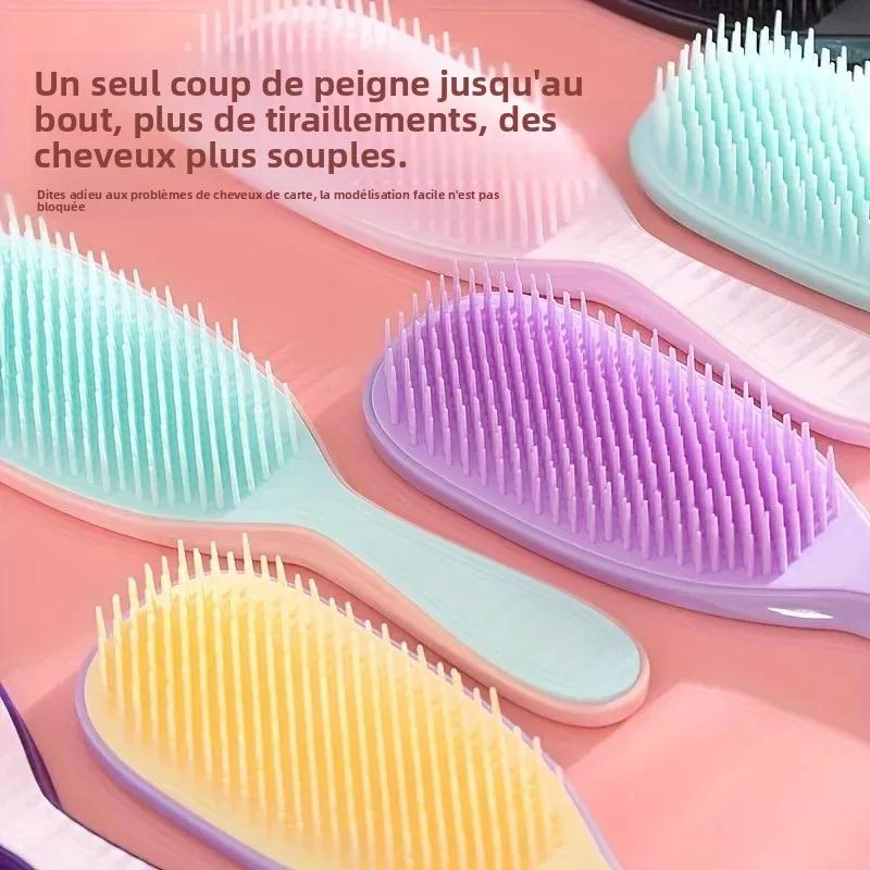 Peigne démêlant antistatique doux pour Massage du cuir chevelu
