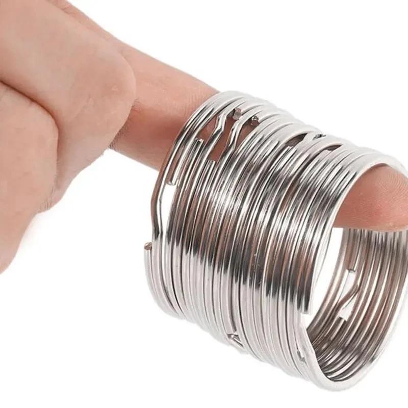 5 pièces qualité 40mm 45mm 50mm 57mm porte-clés anneau fendu ensemble robuste grand Nickel boucle de clé cerceau à ressorts