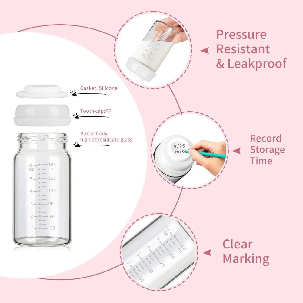 Bouteille de stockage de lait maternel de 180ml