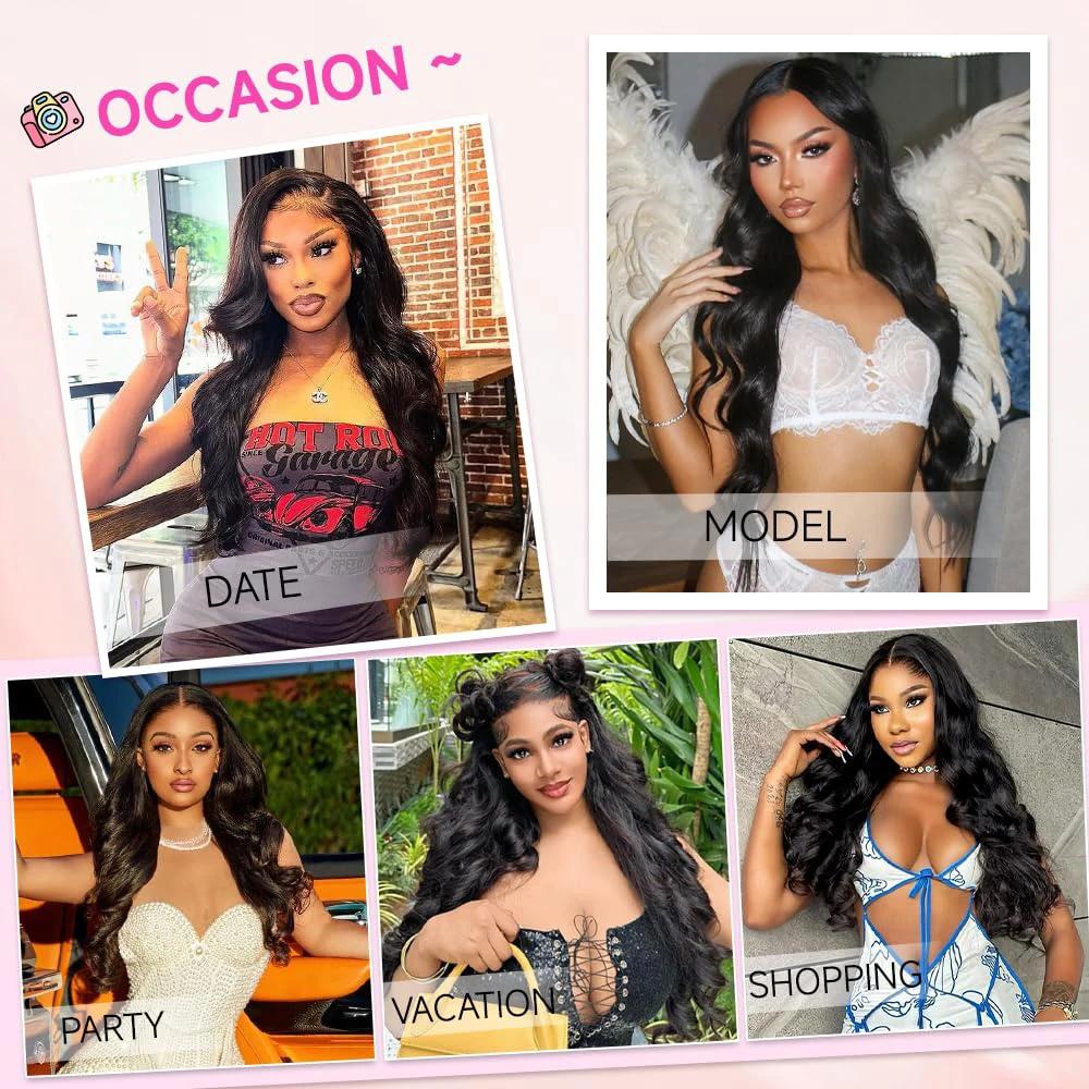 Perruque Lace Front Wig Body Wave transparente HD 13x4