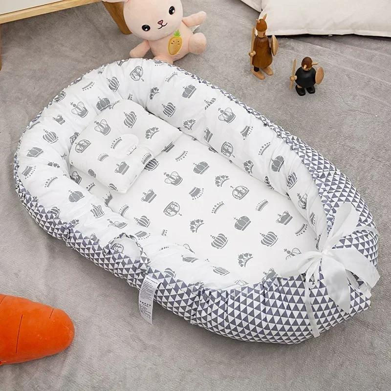 Lit bébé avec oreiller berceau Portable lit de voyage infantile enfant en bas âge