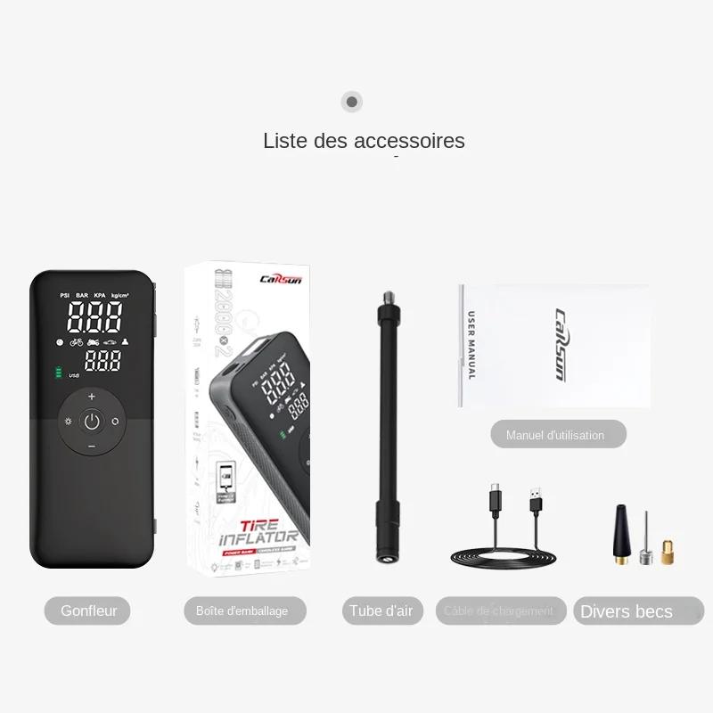 CARSUN pompe à Air Rechargeable gonfleur de pneu compresseur Portable numérique sans fil
