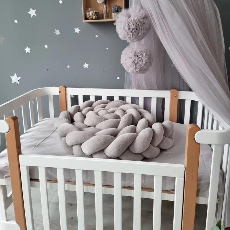 1-4M bébé pare-chocs lit tresse noeud oreiller coussin pare-chocs pour bébé berceau protecteur lit pare-chocs chambre décor berceau literie tresse ensemble