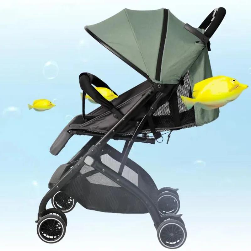 Poussette Portable Pliable pour Bébé, Multifonctionnelle, Parfaite, Lavable, Légère, à Quatre Roues