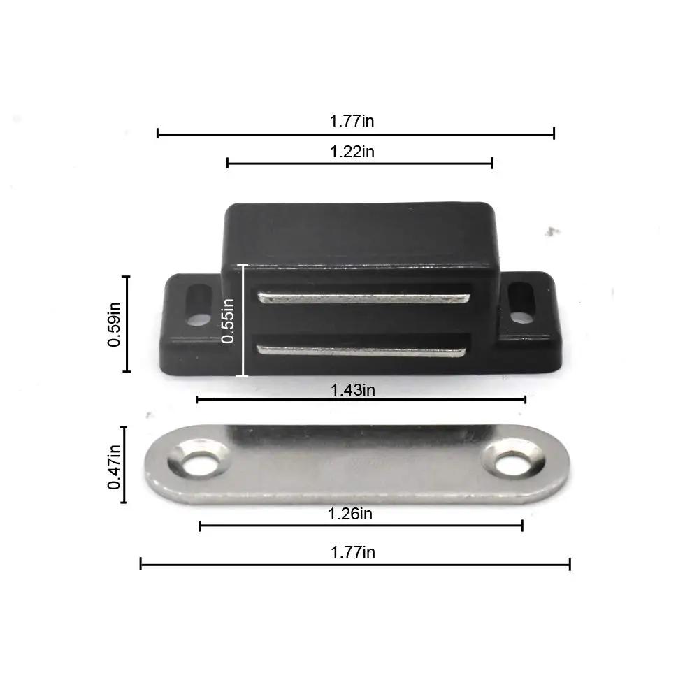 Loquet magnétique pour porte d'armoire, 12 pièces, meubles de cuisine, fermetures en plastique blanc, loquet magnétique puissant et puissant