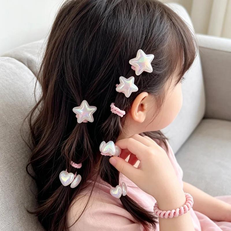 10 pièces/ensemble mignon bébé fille cheveux amour bandes dessin animé