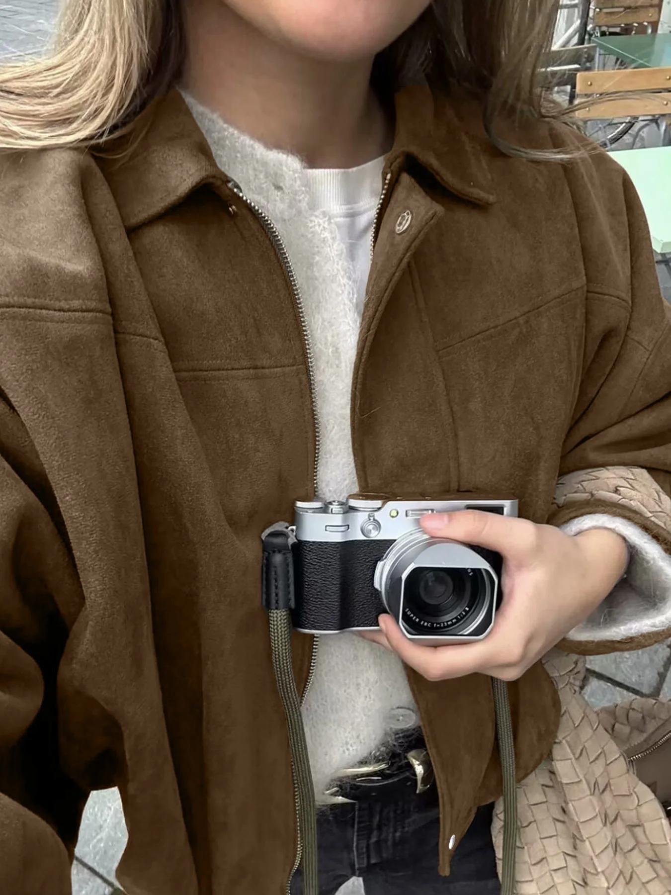 Blouson aviateur pour femme avec manches chauve-souris et fermeture éclair