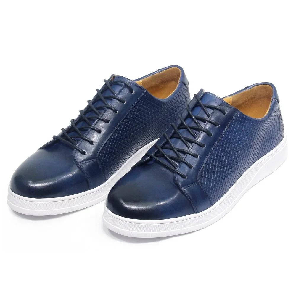 Derby classique pour hommes chaussures décontractées vache en cuir véritable à lacets confortable conduite baskets plat 