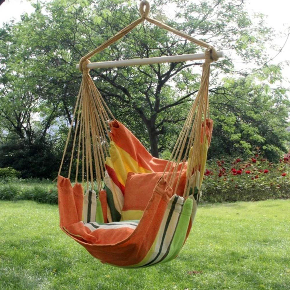 Extérieur Portable chambre tissu Camping corde lit maison jardin hamac balançoires suspendu hamac balançoire siège hamac chaise