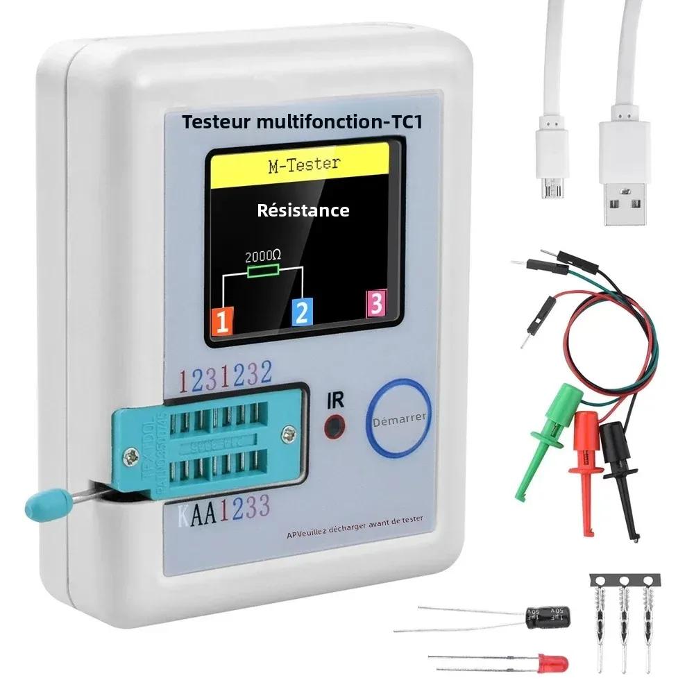 LCR TC1 1.8 "TFT LCD affichage multimètre Transistor testeur Diode Triode condensateur résistance Test mètre MOSFET NPN 