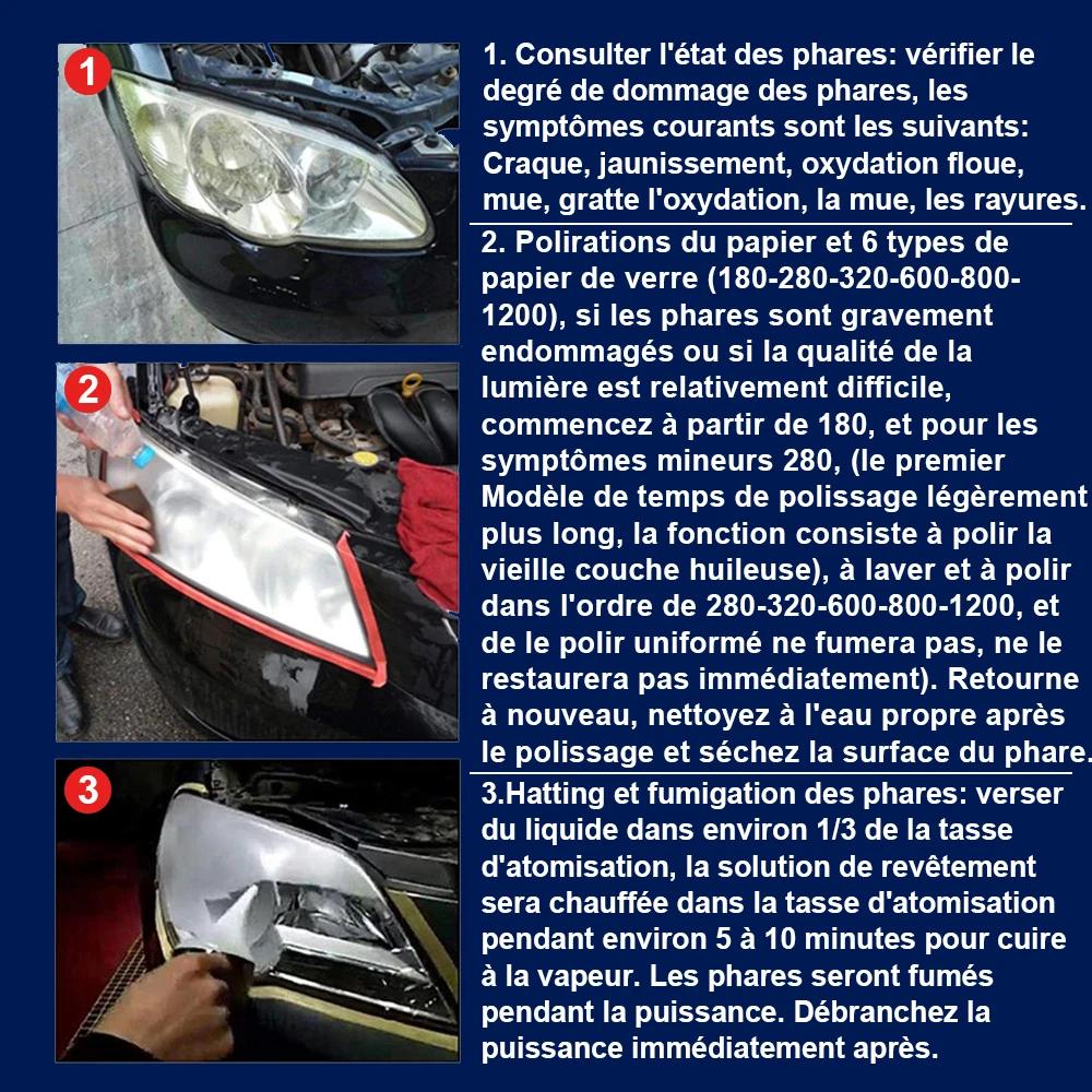 Renovation phare voiture produit nettoyage