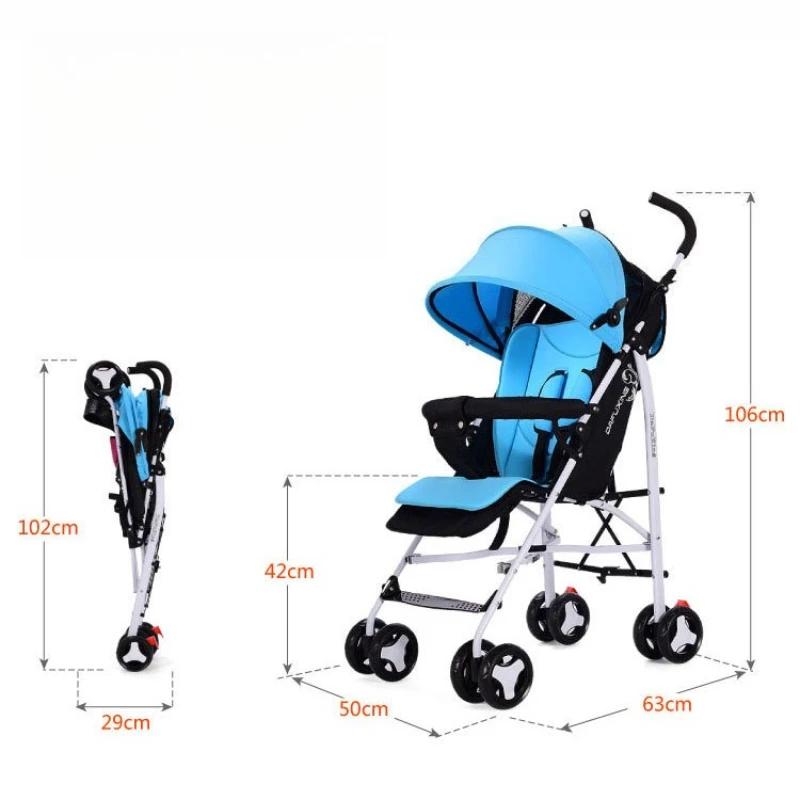 Poussette bébé Portable pliable, peut s'asseoir ou s'allonger, poussette universelle antichoc pour toutes les saisons