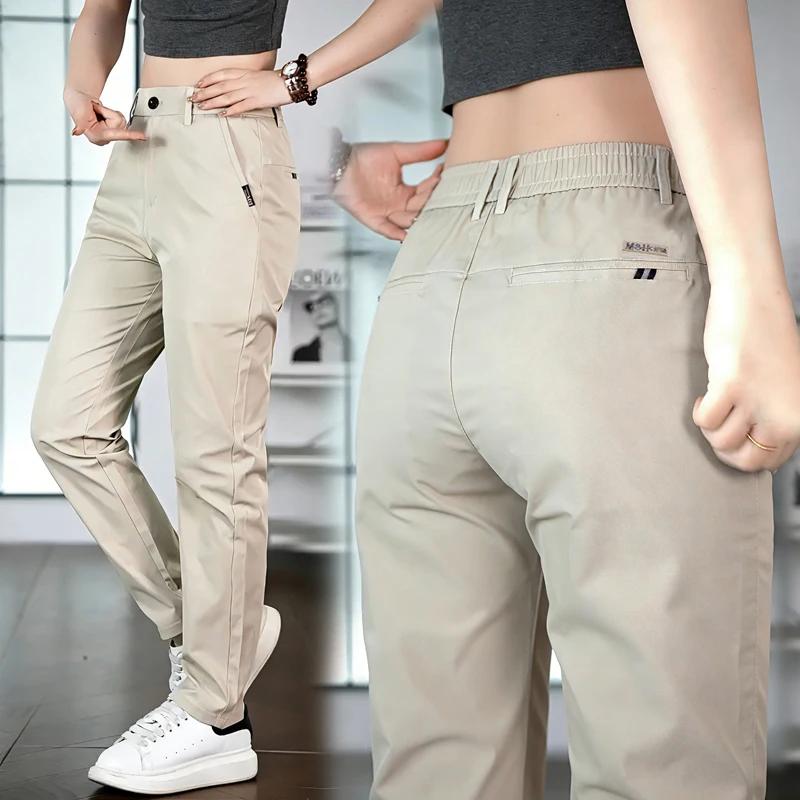 Pantalon décontracté homme 2026 en soie glacée