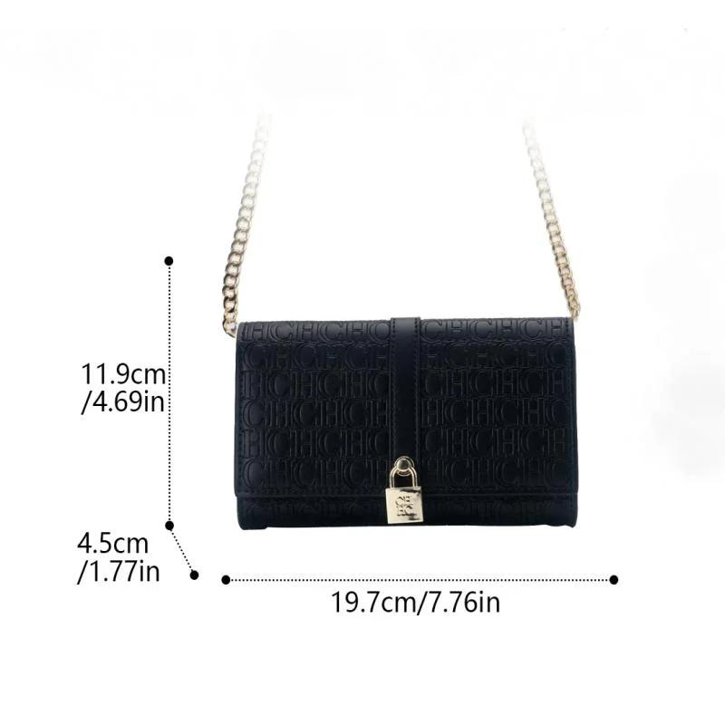 CH exquis à la mode lettre imprimée chaîne serrure conception classique femmes sac à main de haute qualité PU matériel n