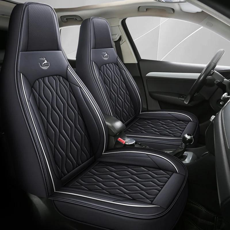 Housse de siège de voiture simple universelle – Cuir PU perforé au design entièrement enveloppant (respirant et durable)